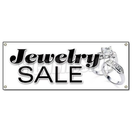 Signmission JEWELRY SALE BANNER SIGN signs store jeweler huge 50% save store wide B-Jewelry Sale